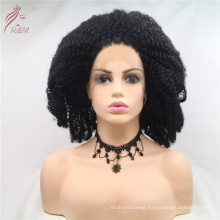 Factory Price Short Afro Curly Style Synthetic Lace Front Wig